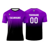Custom Purple Black Uniform Jersey Kids Adults Personalized Set Jersey Shirt