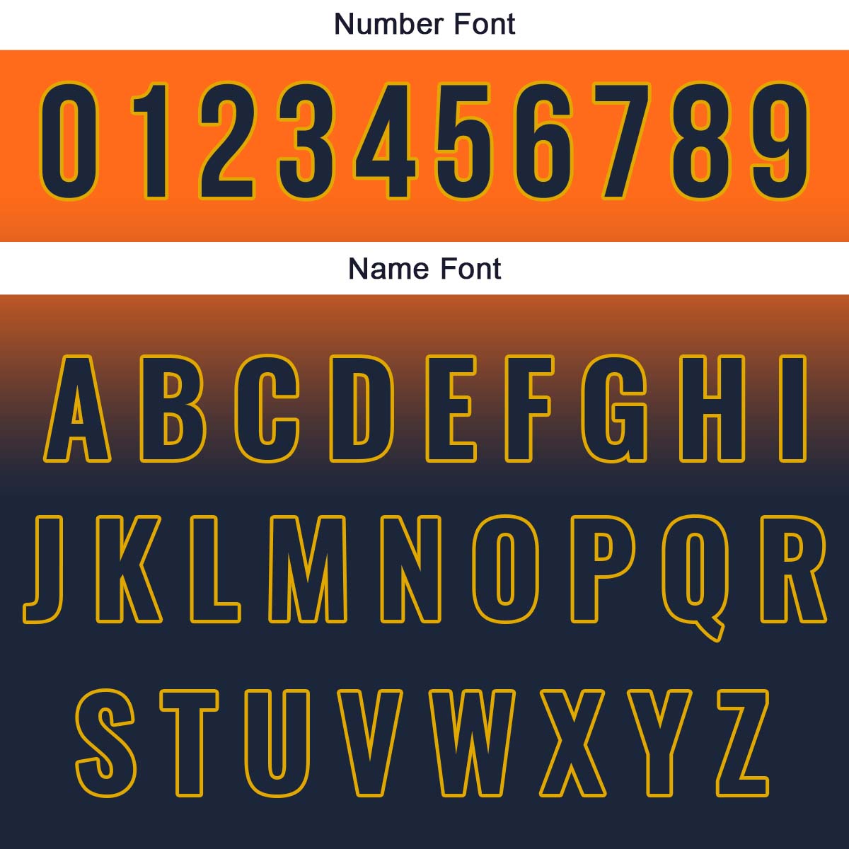 Custom Orange Dark Blue Hip Hop Baseball Jersey Stitched Printed - Personalized Name Number Shirts #BB-0919-0075