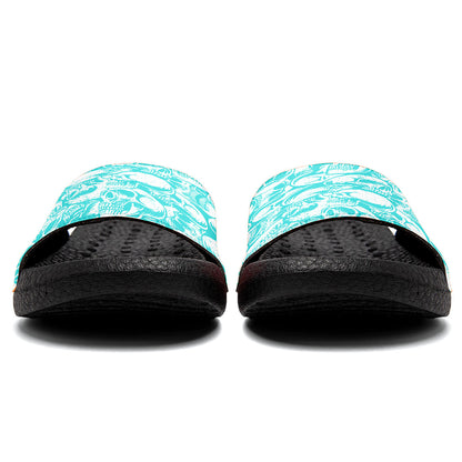 Customized Basketball Slippers With Added Patterns, Name Number Logo