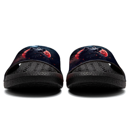 Customized Basketball Slippers With Added Patterns, Name Number Logo