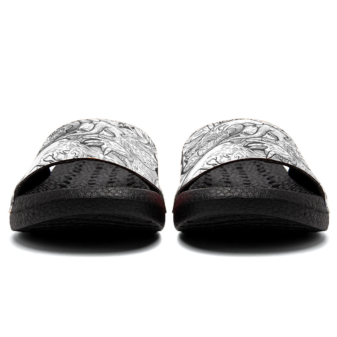 Customized Basketball Slippers With Added Patterns, Name Number Logo
