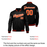 Custom Varsity Jacket Letterman jacket for Men, Women and Youth Black Orange