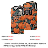 Custom basketball jersey for men and women. Stitched and printed name, number and logo Pumpkin