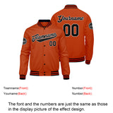 Custom Varsity Jacket Letterman jacket for Men, Women and Youth Black Orange