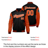 Custom Varsity Jacket Letterman jacket for Men, Women and Youth Black Orange