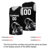 Custom basketball jersey for men and women. Stitched and printed name, number and logo Black