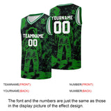 Custom basketball jersey for men and women. Stitched and printed name, number and logo Black&Green