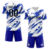 Custom Soccer Uniform Jersey Kids Adults Personalized Set Jersey Worn&Royal&White