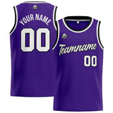 Custom Stitched Basketball Jersey for Men, Women  And Kids Purple-White-Black