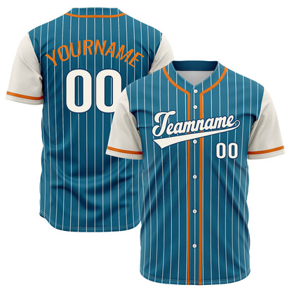 Custom Blue Off White Hip Hop Baseball Jersey Stitched Printed - Personalized Name Number Shirts #BB-0919-0043