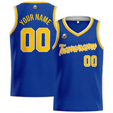 Custom Stitched Basketball Jersey for Men, Women  And Kids Royal-Yellow