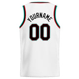 Custom Stitched Basketball Jersey for Men, Women And Kids White-Teal-Black-Red