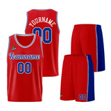Custom Red Light Blue Basketball Jersey for Men Women Adult Youth Stitched Name Number Logo