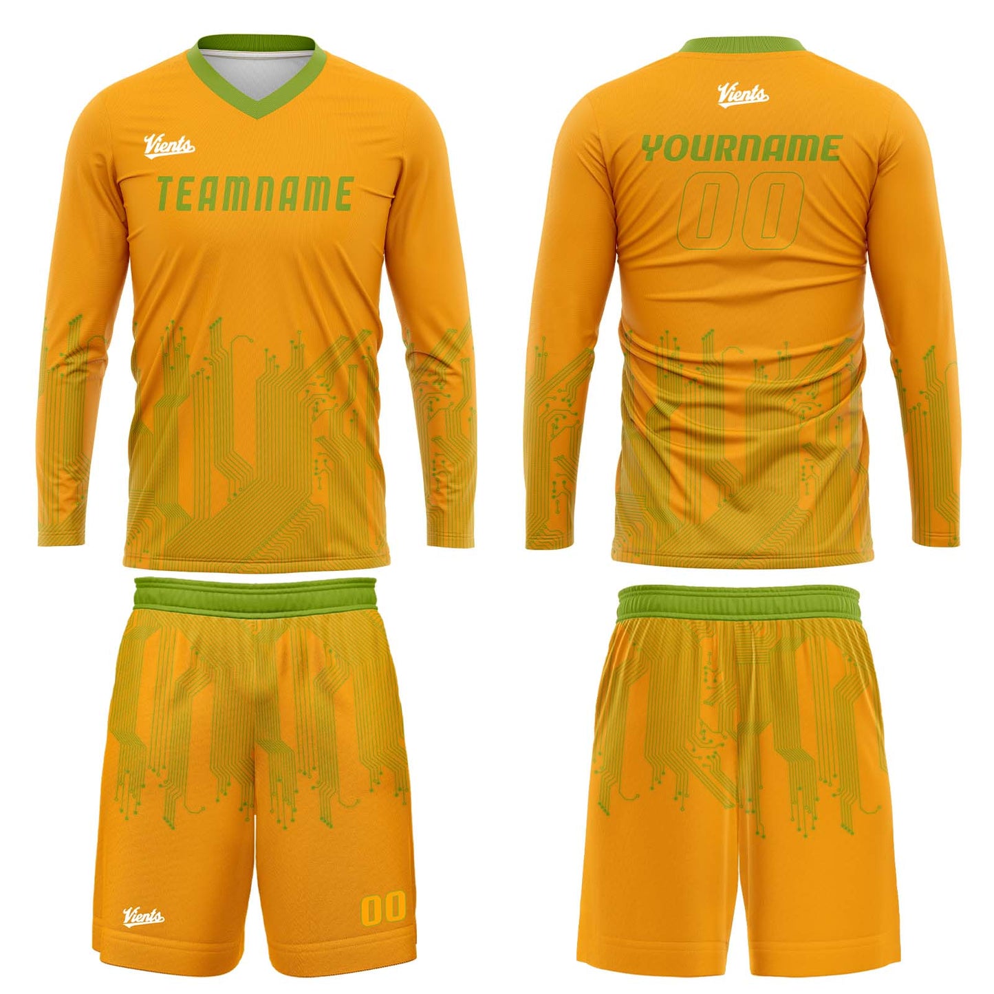 Custom Orange Green Basketball Soccer Football Shooting Long T-Shirt for Adults and Kids