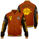 Custom Dull Orange Brown Varsity Jackets for Men Women Youth Personalized Letterman Jackets