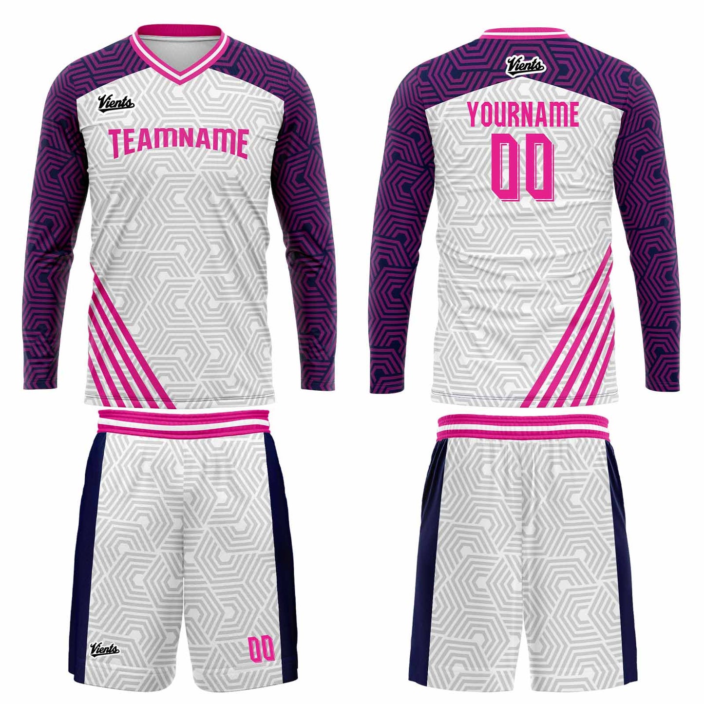 Custom Purple Pink Basketball Soccer Football Shooting Long T-Shirt for Adults and Kids