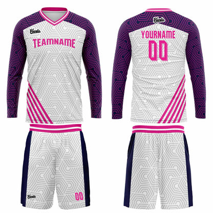 Custom Purple Pink Basketball Soccer Football Shooting Long T-Shirt for Adults and Kids