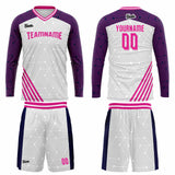 Custom Purple Pink Basketball Soccer Football Shooting Long T-Shirt for Adults and Kids