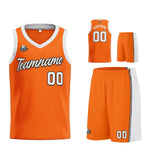 Custom Orange White Basketball Jersey for Men Women Adult Youth Stitched Name Number Logo