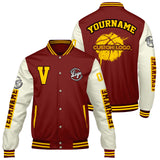 Custom Claret Cream Varsity Jackets for Men Women Youth Personalized Letterman Jackets