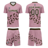Custom Pink Soccer Uniform Jersey Kids Adults Personalized Set Jersey Shirt