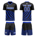 Custom Black Blue Uniform Jersey Kids Adults Personalized Set Jersey Shirt