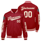 Custom Red Cream Varsity Jackets for Men Women Youth Personalized Letterman Jackets