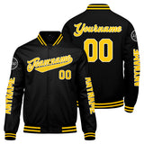 Custom Black Yellow Varsity Jackets for Men Women Youth Personalized Letterman Jackets