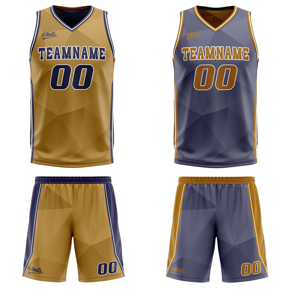 Custom Brown Navy Reversible Basketball Suit for Adults and Kids Personalized Jersey