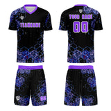 Custom Purple Uniform Jersey Kids Adults Personalized Set Jersey Shirt
