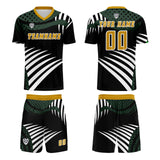 Custom Green Yellow Uniform Jersey Kids Adults Personalized Set Jersey Shirt