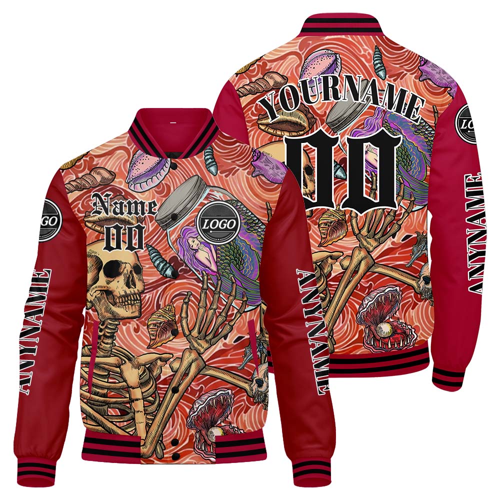 Custom Red Varsity Jackets for Men Women Youth Personalized Letterman Jackets