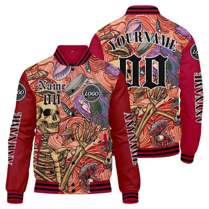 Custom Red Varsity Jackets for Men Women Youth Personalized Letterman Jackets