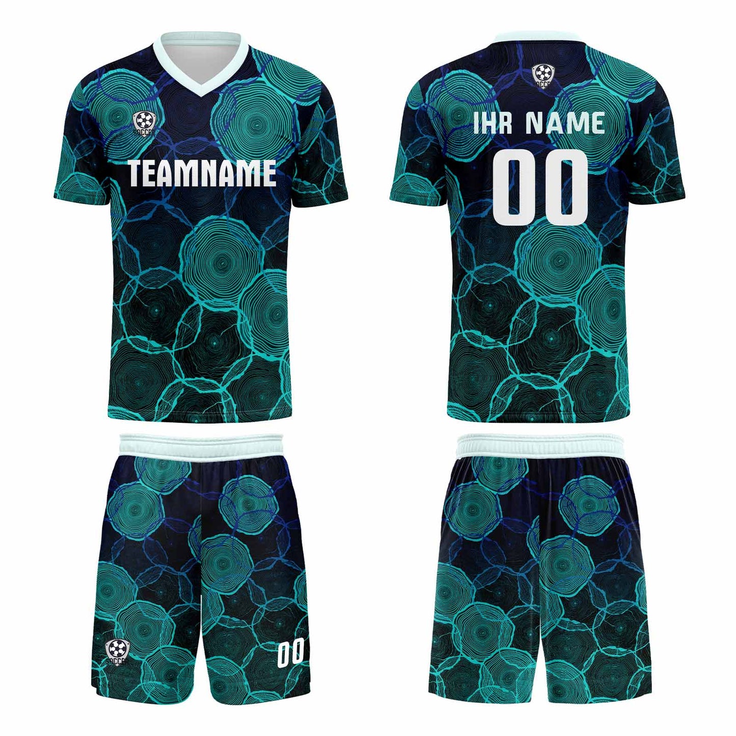 Custom  Black Cyan Uniform Jersey Kids Adults Personalized Set Jersey Shirt