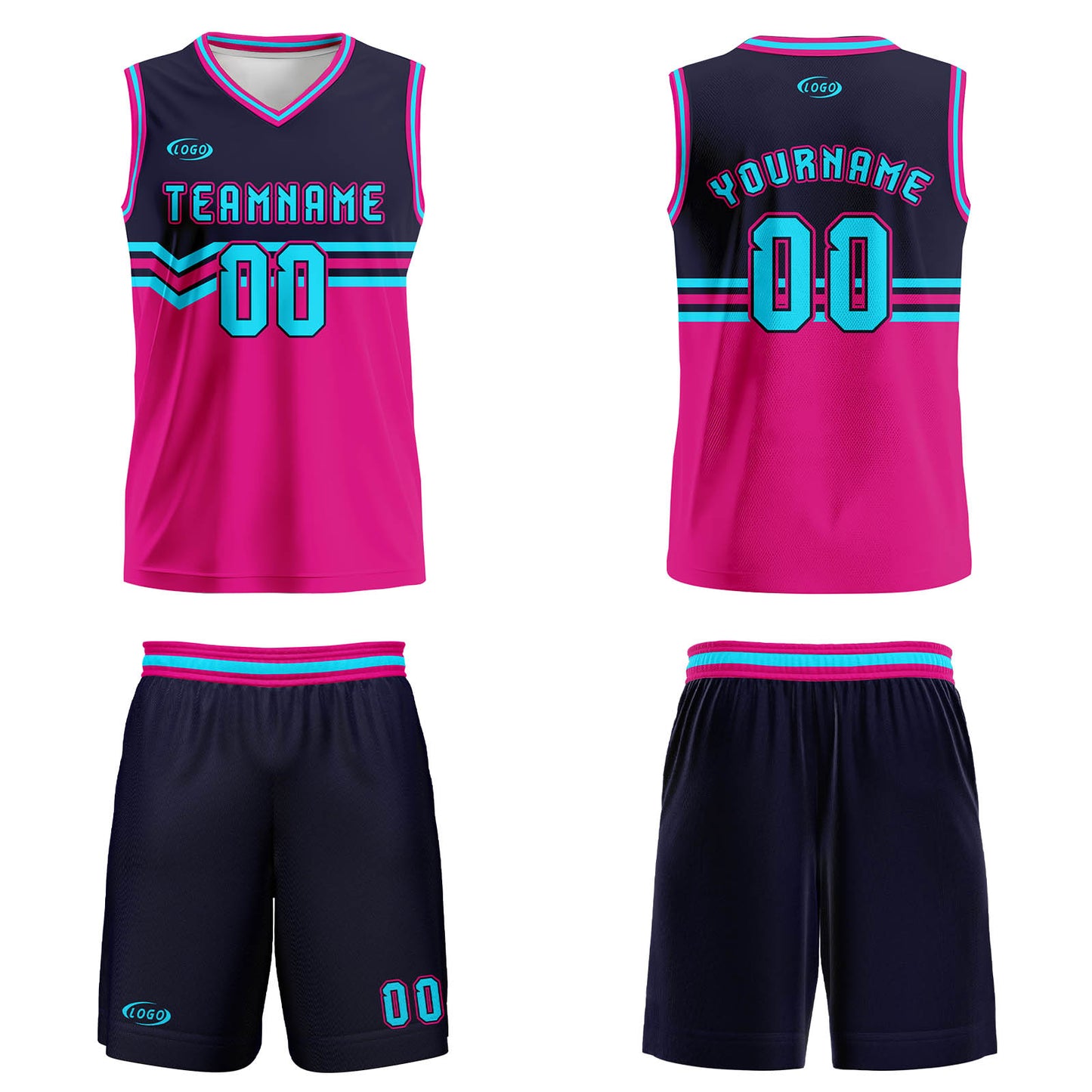 Custom Navy Raspberry Bright Blue Basketball Jersey Uniform Suit Printed Your Logo Name Number