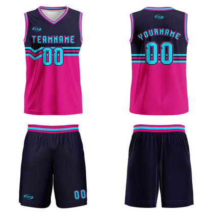 Custom Navy Raspberry Bright Blue Basketball Jersey Uniform Suit Printed Your Logo Name Number