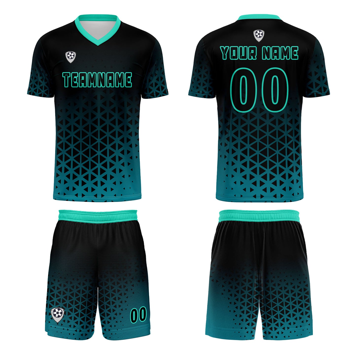 Custom Green Uniform Jersey Kids Adults Personalized Set Jersey Shirt