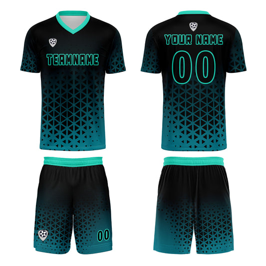 Custom Green Uniform Jersey Kids Adults Personalized Set Jersey Shirt