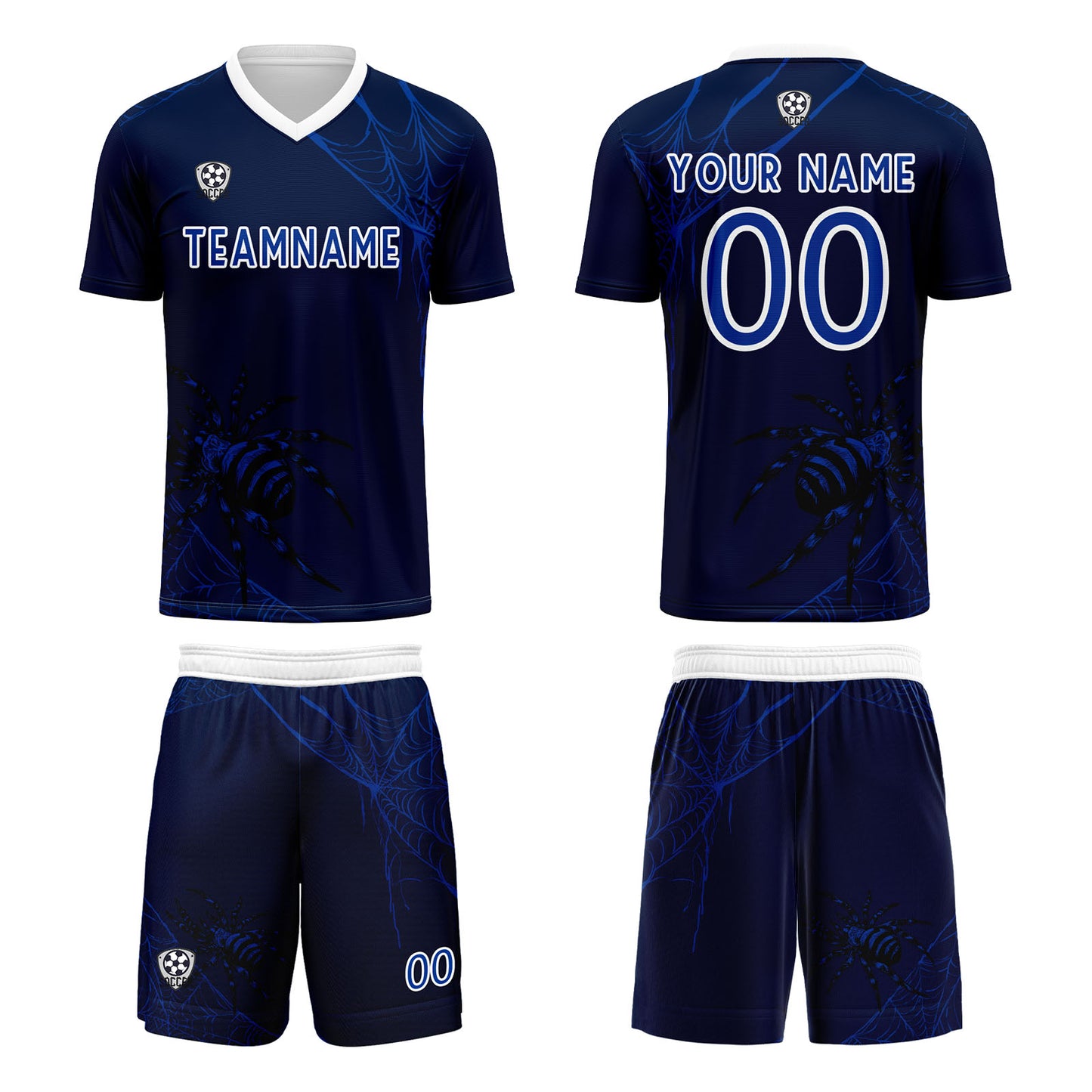 Custom Blue Soccer Uniform Jersey Kids Adults Personalized Set Jersey Shirt