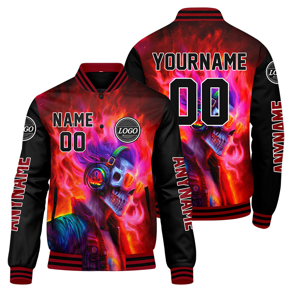 Custom Red Black Varsity Jackets for Men Women Youth Personalized Letterman Jackets