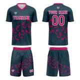 Custom Universal Blue Soccer Uniform Jersey Kids Adults Personalized Set Jersey Shirt