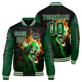 Custom Green Black Varsity Jackets for Men Women Youth Personalized Letterman Jackets