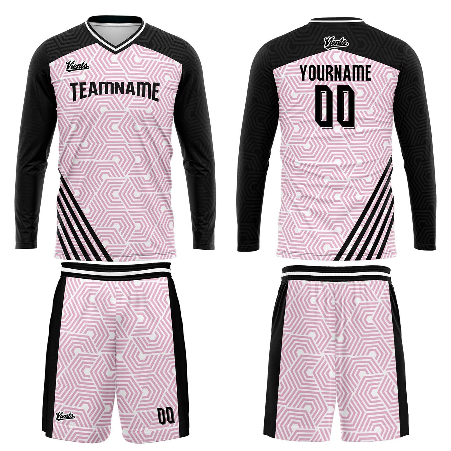 Custom Black Pink Basketball Soccer Football Shooting Long T-Shirt for Adults and Kids