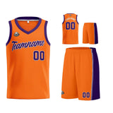 Custom Orange Purple Basketball Jersey for Men Women Adult Youth Stitched Name Number Logo
