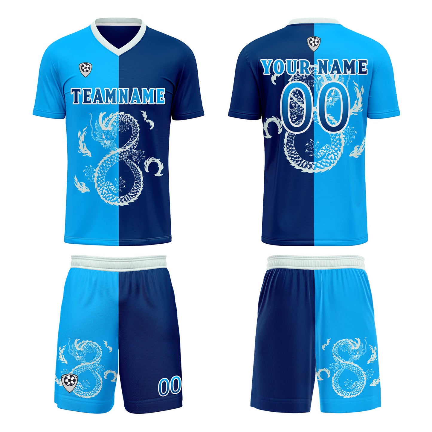 Custom Dark Blue Uniform Jersey Kids Adults Personalized Set Jersey Shirt