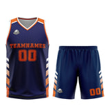 Custom Blue Orange Basketball Jersey Uniform Suit Printed Your Logo Name Number