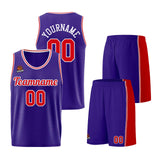 Custom Purple Red Basketball Jersey for Men Women Adult Youth Stitched Name Number Logo
