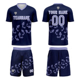 Custom Deep Purple Soccer Uniform Jersey Kids Adults Personalized Set Jersey Shirt