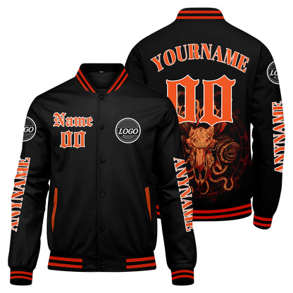 Custom Orange Varsity Jackets for Men Women Youth Personalized Letterman Jackets