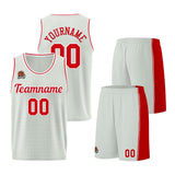 Custom Gray-Red Basketball Jersey for Men Women Adult Youth Stitched Name Number Logo
